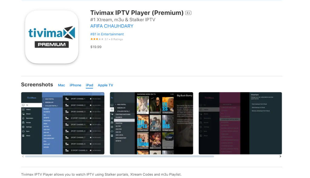 IPTV en iPhone y iPad