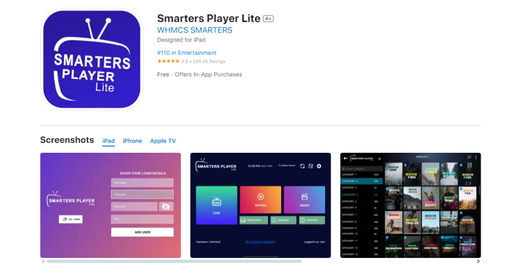 IPTV en iPhone y iPad